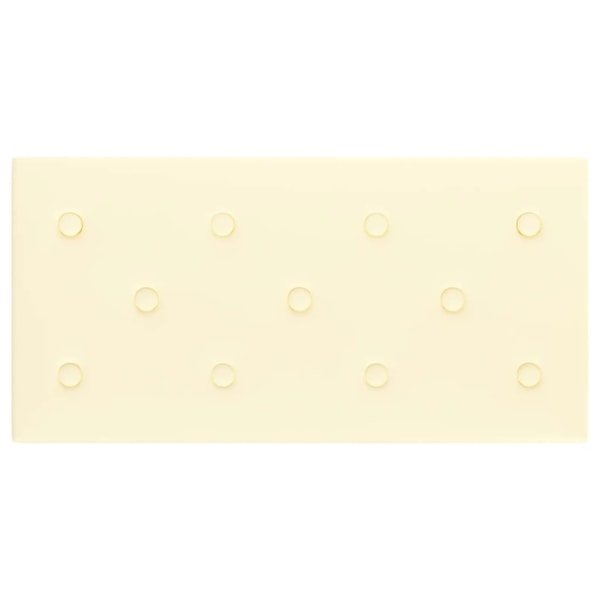 vidaXL Väggpaneler 12 st gräddvit 60x30 cm konstläder 2,16 m² Kräm