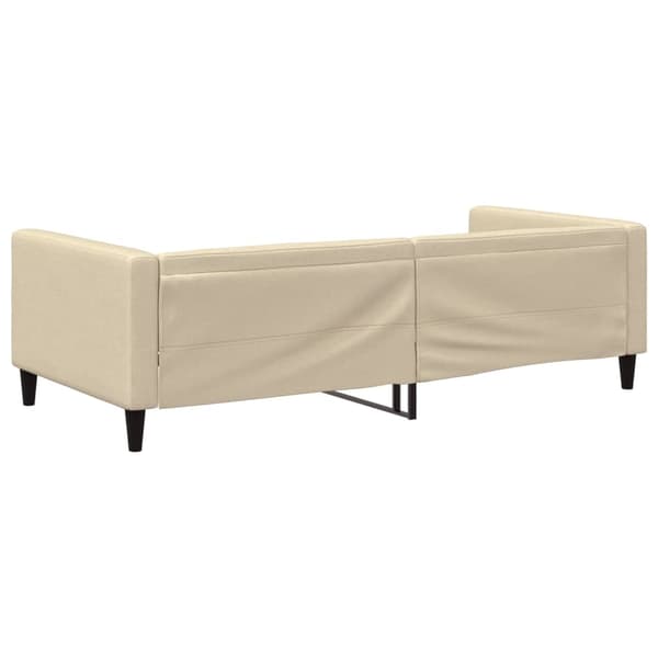 vidaXL Dagbädd gräddvit 100x200 cm tyg Kräm
