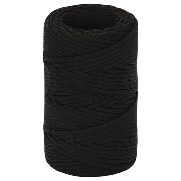 vidaXL Rep svart 2 mm 100 m polyester