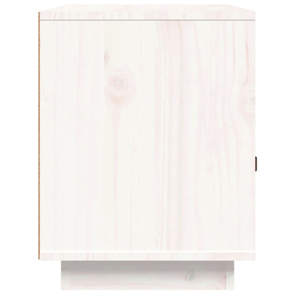 vidaXL Sängbord vit 40x34x45 cm massivt furuträ Vit