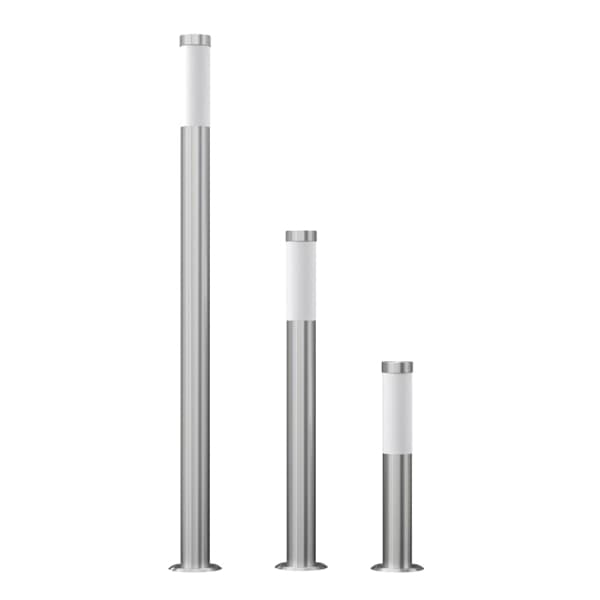 vidaXL Utebelysning set 3 st olika höjd Silver