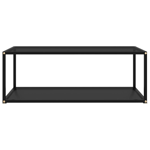 vidaXL Soffbord svart 100x50x35 cm härdat glas Svart