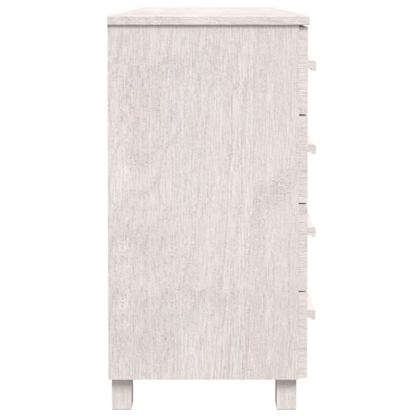 vidaXL Skänk HAMAR vit 113x40x80 cm massiv furu Vit