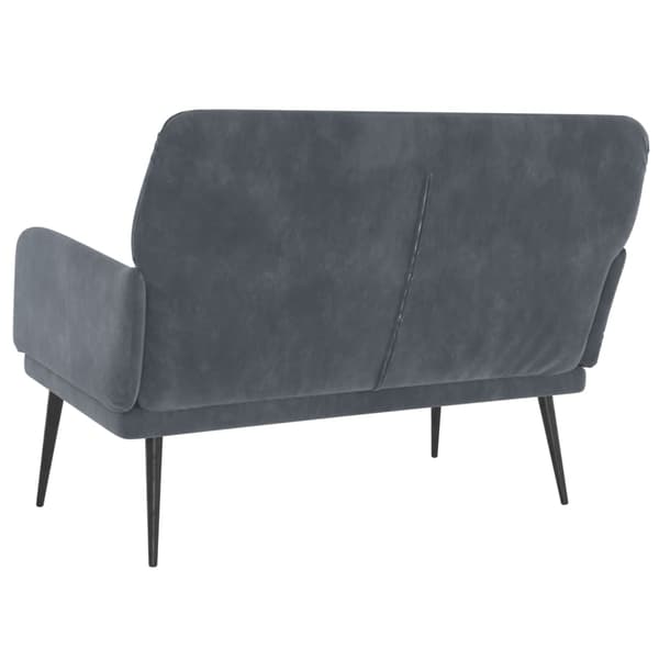 vidaXL Bänk mörkgrå 108x79x79 cm sammet Grå