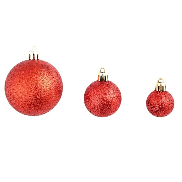 vidaXL Julgranskulor 100 delar set 3/4/6 cm röd Röd