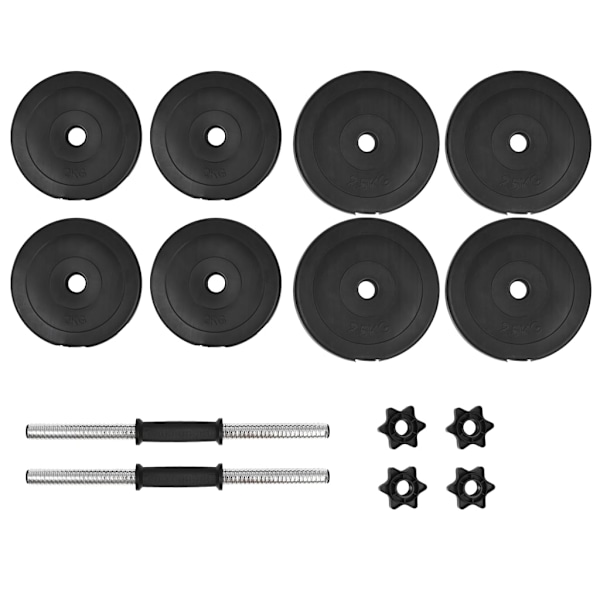vidaXL Hantelset 14 delar 20 kg