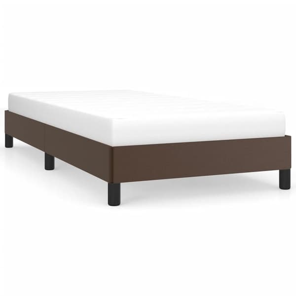 vidaXL Sängram brun 100x200 cm konstläder Brun