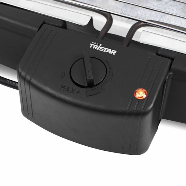 Tristar Elektrisk bordsgrill 2000 W 34,5x23 cm svart Svart