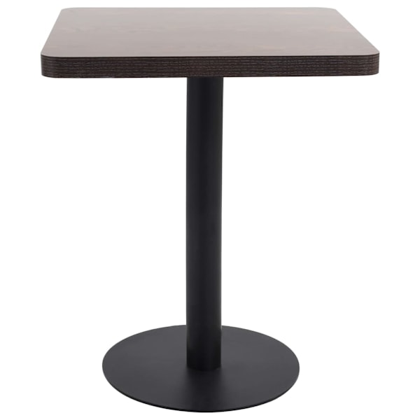 vidaXL Bistrobord mörkbrun 60X60 cm MDF Brun