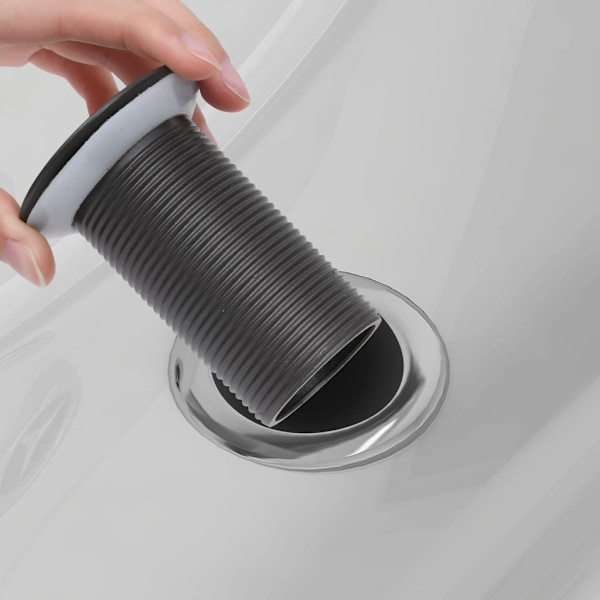 vidaXL Pop-up bottenventil utan överflödesfunktion grå 6,4x6,4x9,1 cm grå