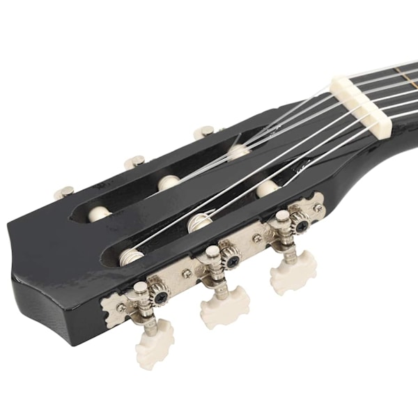 vidaXL Klassisk gitarr för nybörjare 8 delar svart 1/2 34" Svart