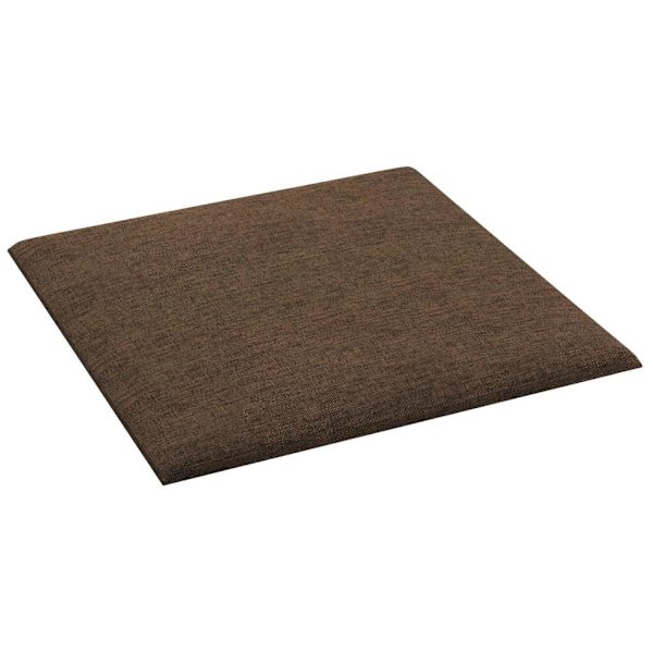 vidaXL Väggpaneler 12 st Brun 30x30 cm tyg 1,08 m² Brun