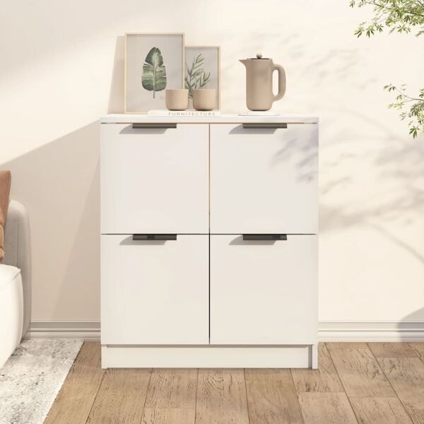 vidaXL Skänk vit 60x30x70 cm konstruerat trä Vit