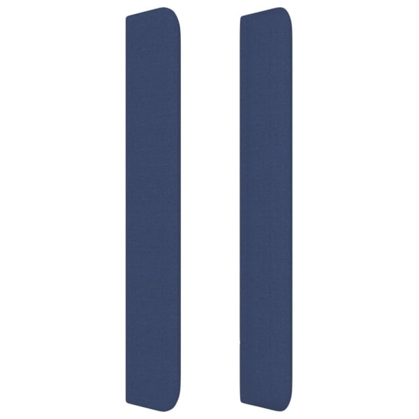 vidaXL Sänggavel med kanter blå 147x16x118/128 cm tyg Blå