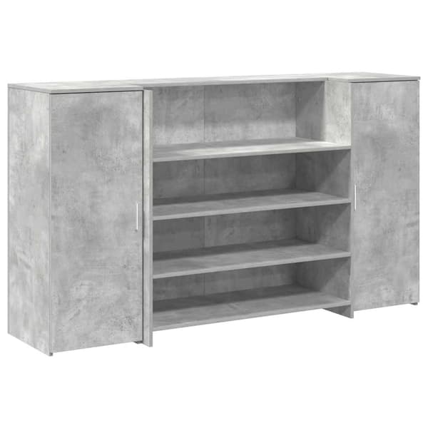 vidaXL Receptionsdisk betonggrå 180x50x103,5 cm konstruerat trä Grå