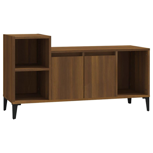 vidaXL Tv-bänk brun ek 100x35x55 cm konstruerat trä Brun