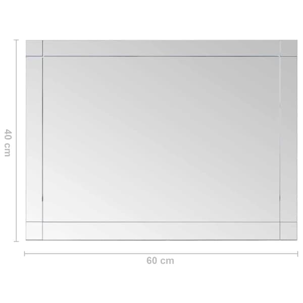 vidaXL Väggspegel 60x40 cm glas Silver