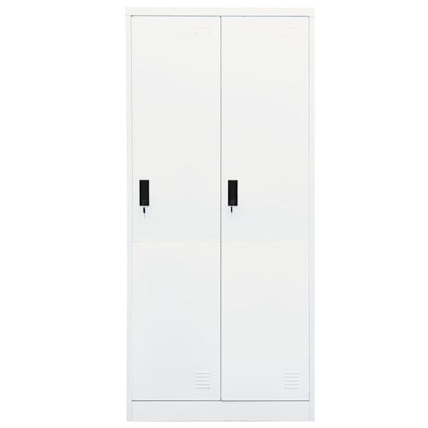 vidaXL Garderob vit 80x50x180 cm stål Vit