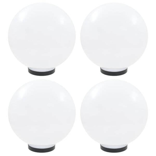 vidaXL Globlampor 4 st LED sfäriska 30 cm PMMA Vit