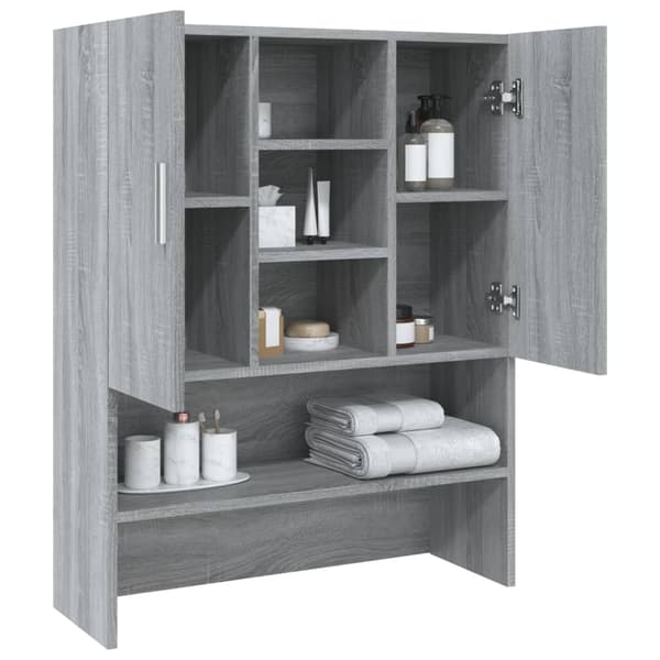vidaXL Tvättmaskinsskåp grå sonoma 70,5x25,5x90 cm Grå