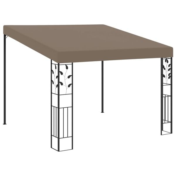 vidaXL Väggmonterad paviljong 3x3x2,5 m taupe Taupe