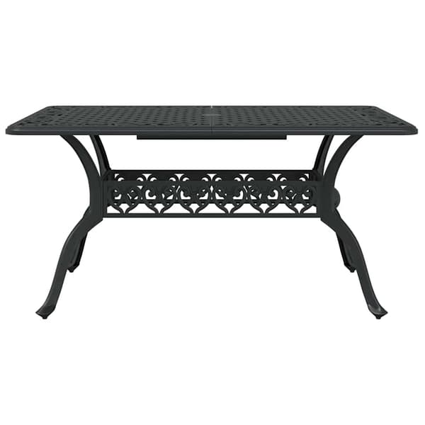 vidaXL Trädgårdsmöbelset 7 pcs Svart Aluminium Svart