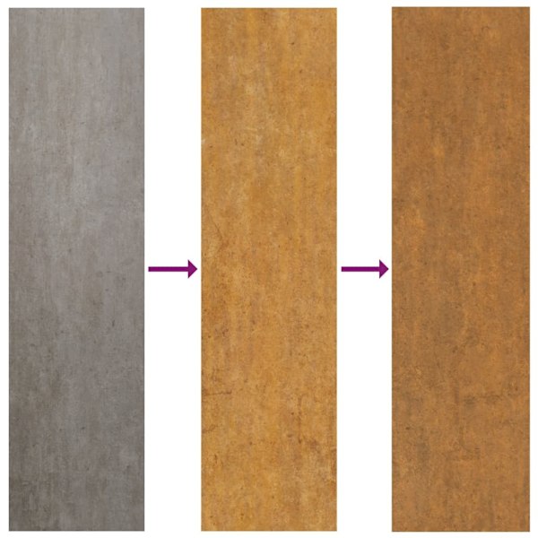 vidaXL Väggdekoration 105x55 cm rosttrögt stål bladdesign Brun
