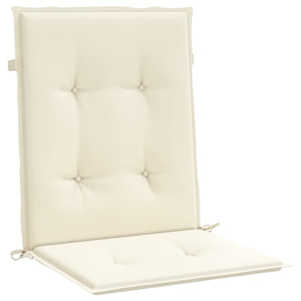 vidaXL Trädgårdsstolsdynor 2 st Gräddvit 100 x 50 x 3 cm Creme