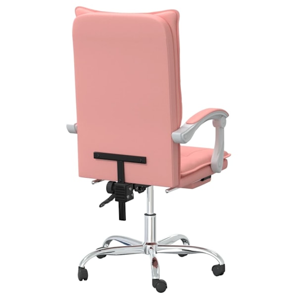 vidaXL Kontorsstol rosa konstläder Rosa
