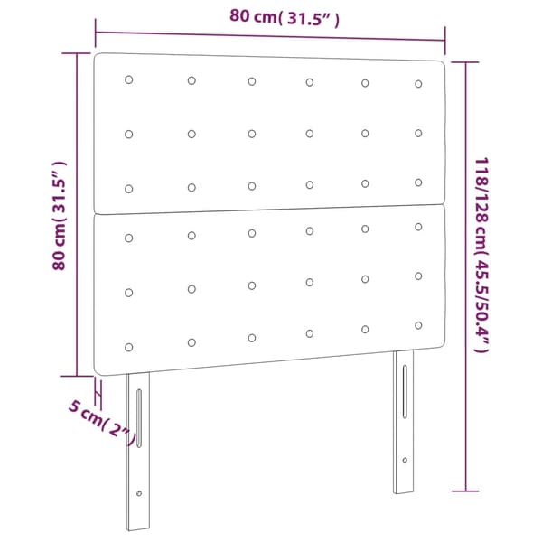 vidaXL Huvudgavlar 2 st Ljusgrå 80x5x78/88 cm sammet Grå