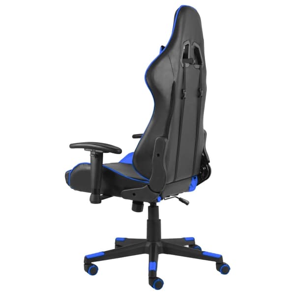 vidaXL Snurrbar gamingstol blå PVC Blå