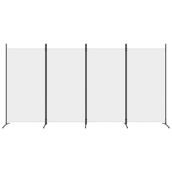 vidaXL Rumsavdelare 4 paneler vit 346x180 cm tyg Vit