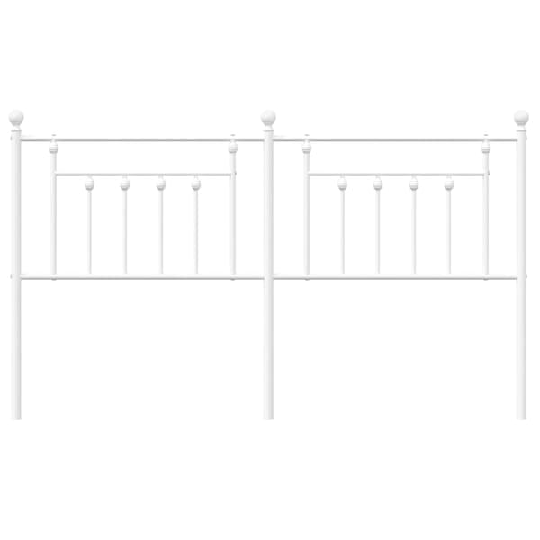 vidaXL Ersättningsgavel metall vit 160 cm Vit