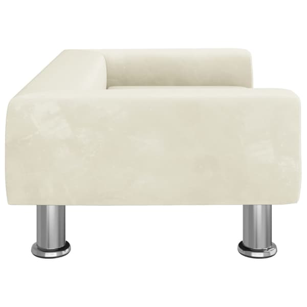 vidaXL Barnsoffa gräddvit 70x45x26,5 cm sammet Kräm