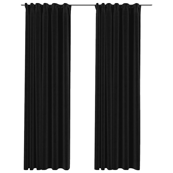 vidaXL Mörkläggningsgardiner med krokar 2 st antracit 140x225 cm Antracit