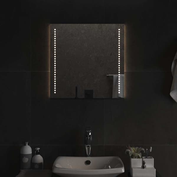 vidaXL Badrumsspegel LED 50x50 cm Transparent