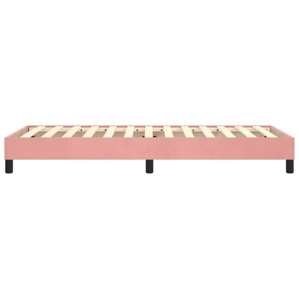 vidaXL Sängram rosa 90x190 cm sammet Rosa