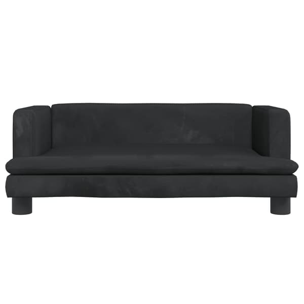 vidaXL Barnsoffa svart 80x45x30 cm sammet art
