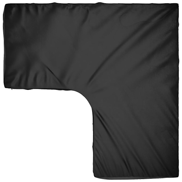 vidaXL Överdrag för utemöbler 16 ölj. 215x215x90cm L-format Svart
