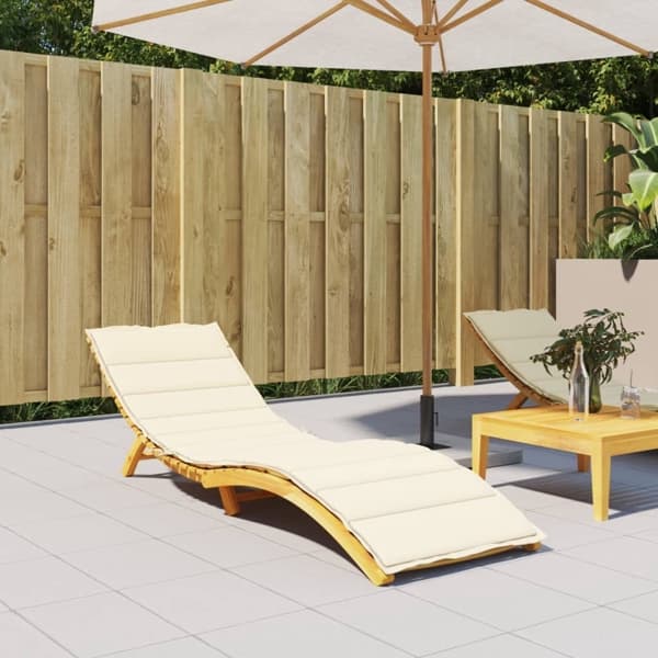 vidaXL Solsängsdynor Oxford tyg (100% polyester) Kräm Creme