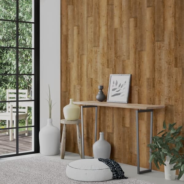 vidaXL Väggpaneler träimitation brun PVC 2,06 m² Brun