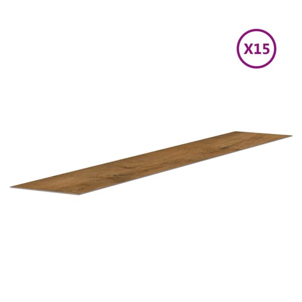 vidaXL Väggpaneler 15 st Mörkbrun PVC Brun