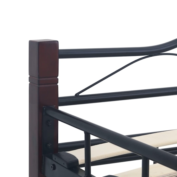 vidaXL Sängram utan madrass svart metall 140x200 cm Svart