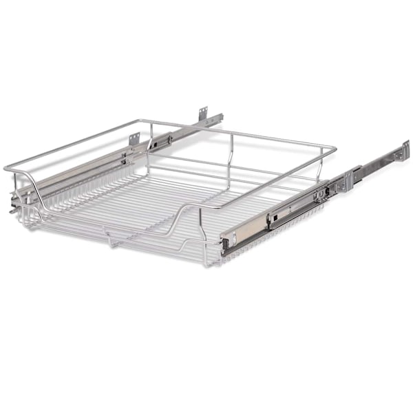 vidaXL Utdragbara trådkorgar 2 st silver 600 mm Silver