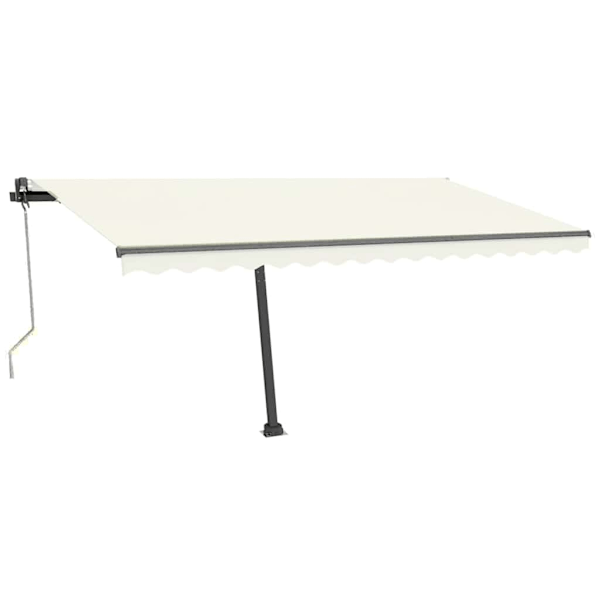 vidaXL Automatisk markis med vindsensor & LED 400x300 cm gräddvit Creme