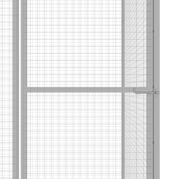 vidaXL Kattbur 1,5x1,5x1,5 m galvaniserat stål Silver
