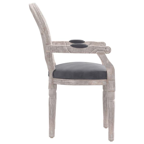 vidaXL Matstol mörkgrå 54x56x96,5 cm sammet Grå