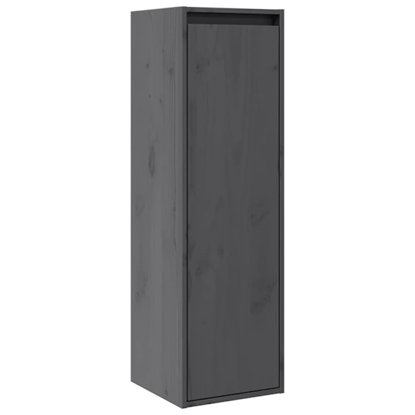 vidaXL Väggskåp 2 st grå 30x30x100 cm massiv furu Grå