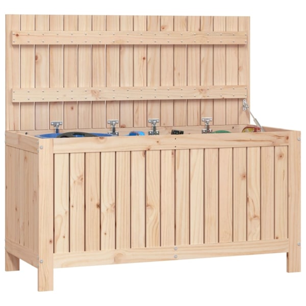 vidaXL Dynbox svart 115x49x60 cm massiv furu Brun