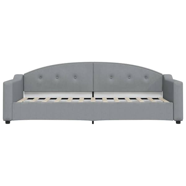 vidaXL Dagbädd utdragbar ljusgrå 80x200 cm tyg Grå